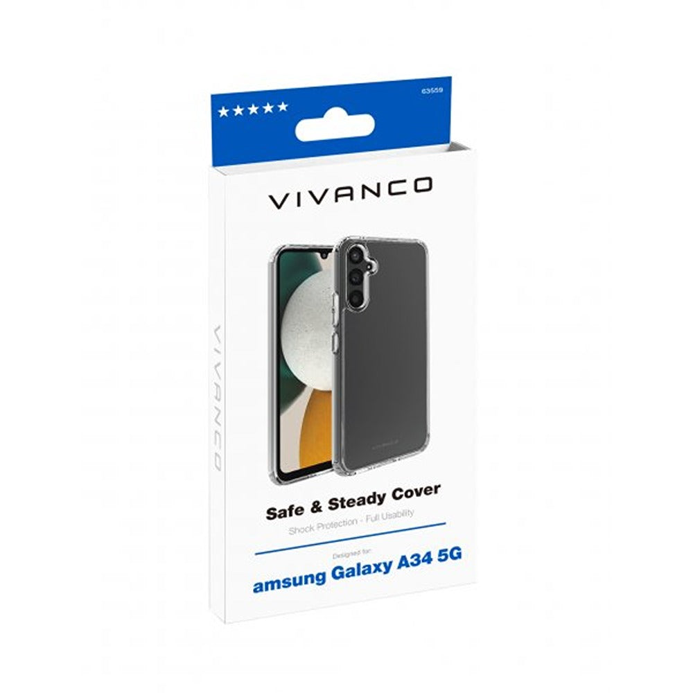 Vivanco Samsung Galaxy A34 5G Cover Safe & Steady Transparent