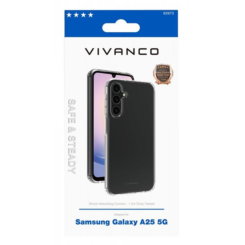 Vivanco Samsung Galaxy A25 Cover Safe & Steady Transparent