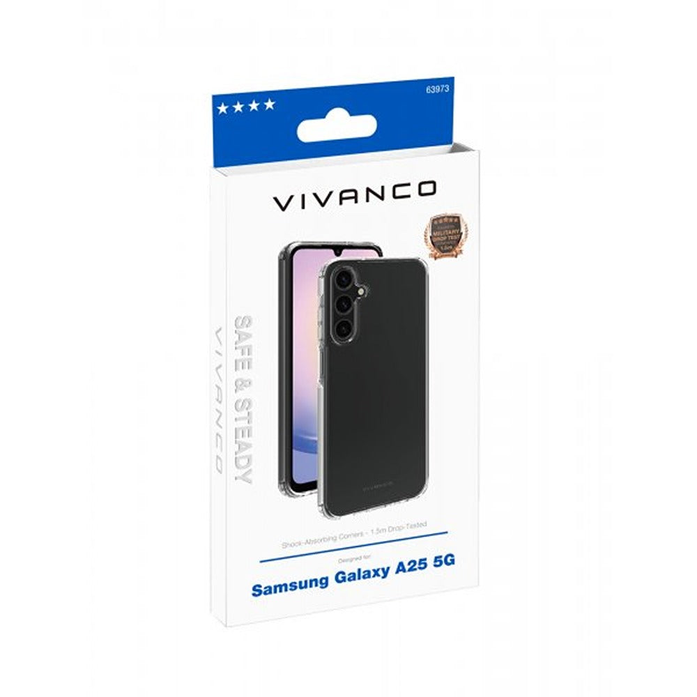 Vivanco Samsung Galaxy A25 Cover Safe & Steady Transparent