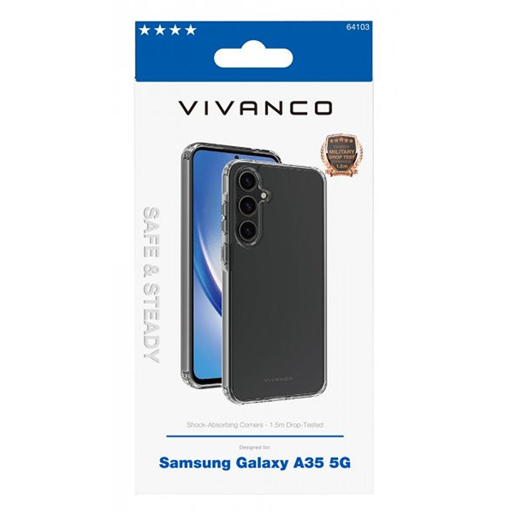 Vivanco Samsung Galaxy A35 Cover Safe & Steady Transparent