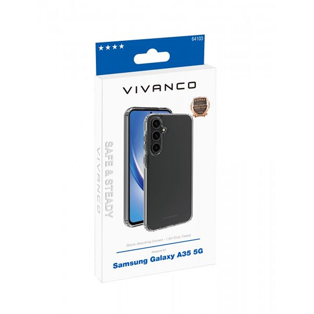Vivanco Samsung Galaxy A35 Cover Safe & Steady Transparent