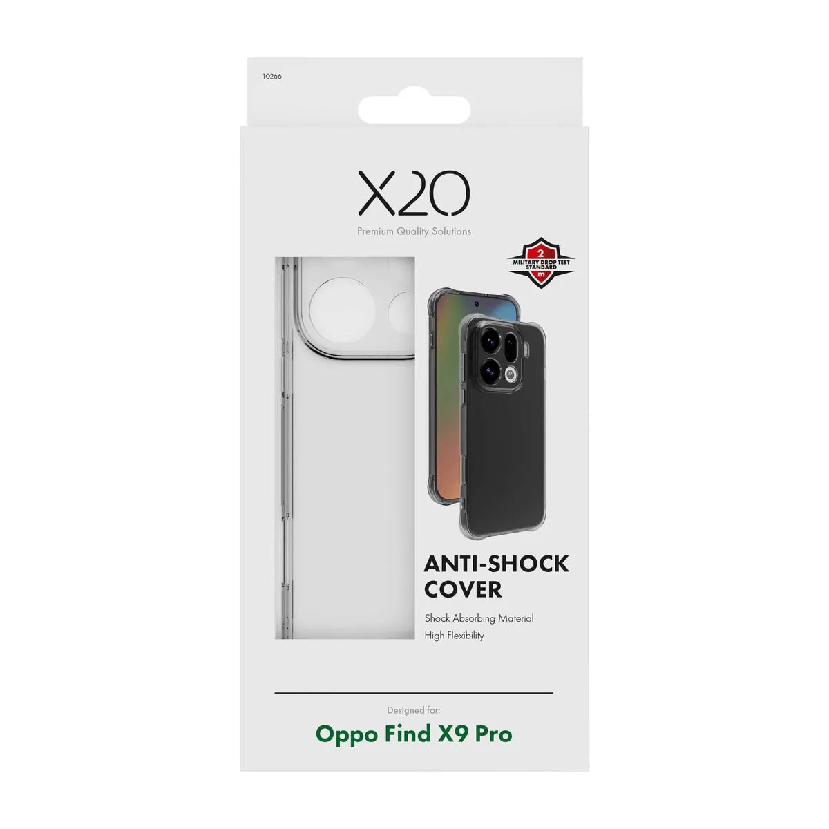 X2O Oppo Find X9 Pro Cover Anti-Shock Klar