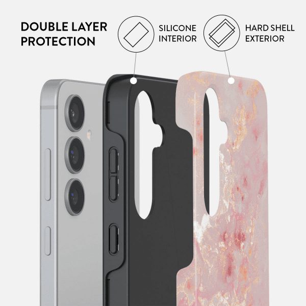 Burga Samsung Galaxy S24 Cover Tough Golden Coral