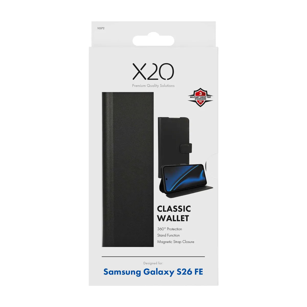 X2O Samsung Galaxy S26 FE Etui Classic Wallet Sort