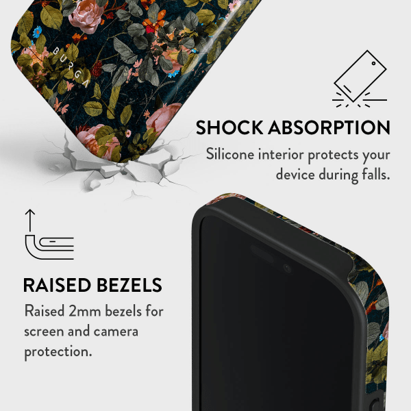 Burga iPhone 16 Pro Cover Tough MagSafe Bloomy Garden