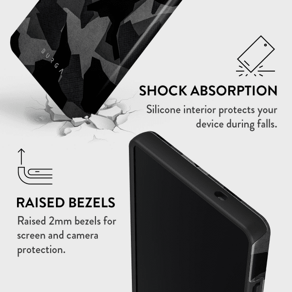 Burga Samsung Galaxy S25 Plus Cover Tough Night Black Camo
