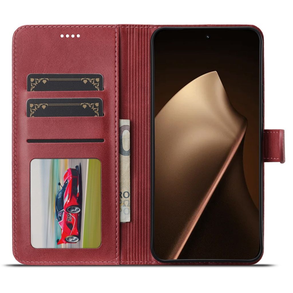 Lc.Imeeke Xiaomi 17T Etui med Kortholder Stativfunktion Lyserød