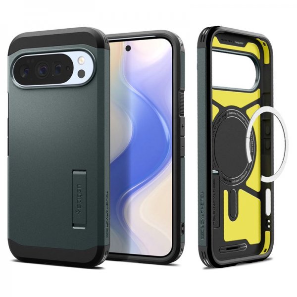 Spigen Google Pixel 10 Pro XL Cover Tough Armor MagFit Abyss Green