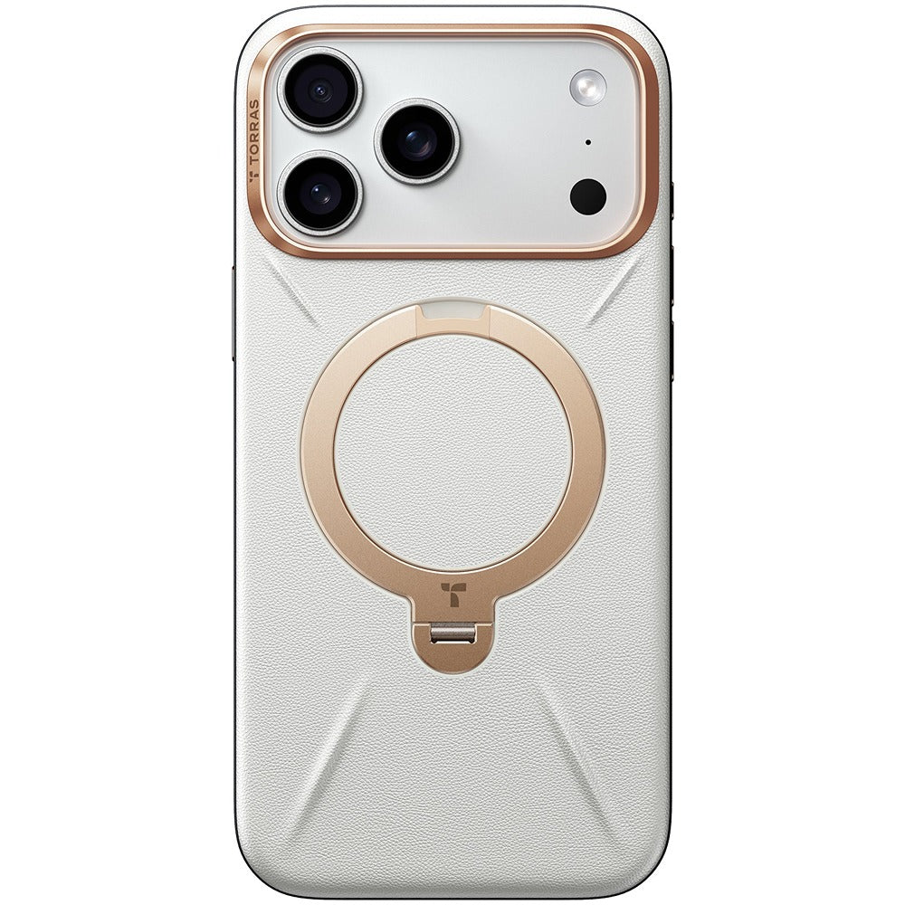 Torras iPhone 17 Pro Max Cover Ostand Q3 Vegskin Pearl Gray