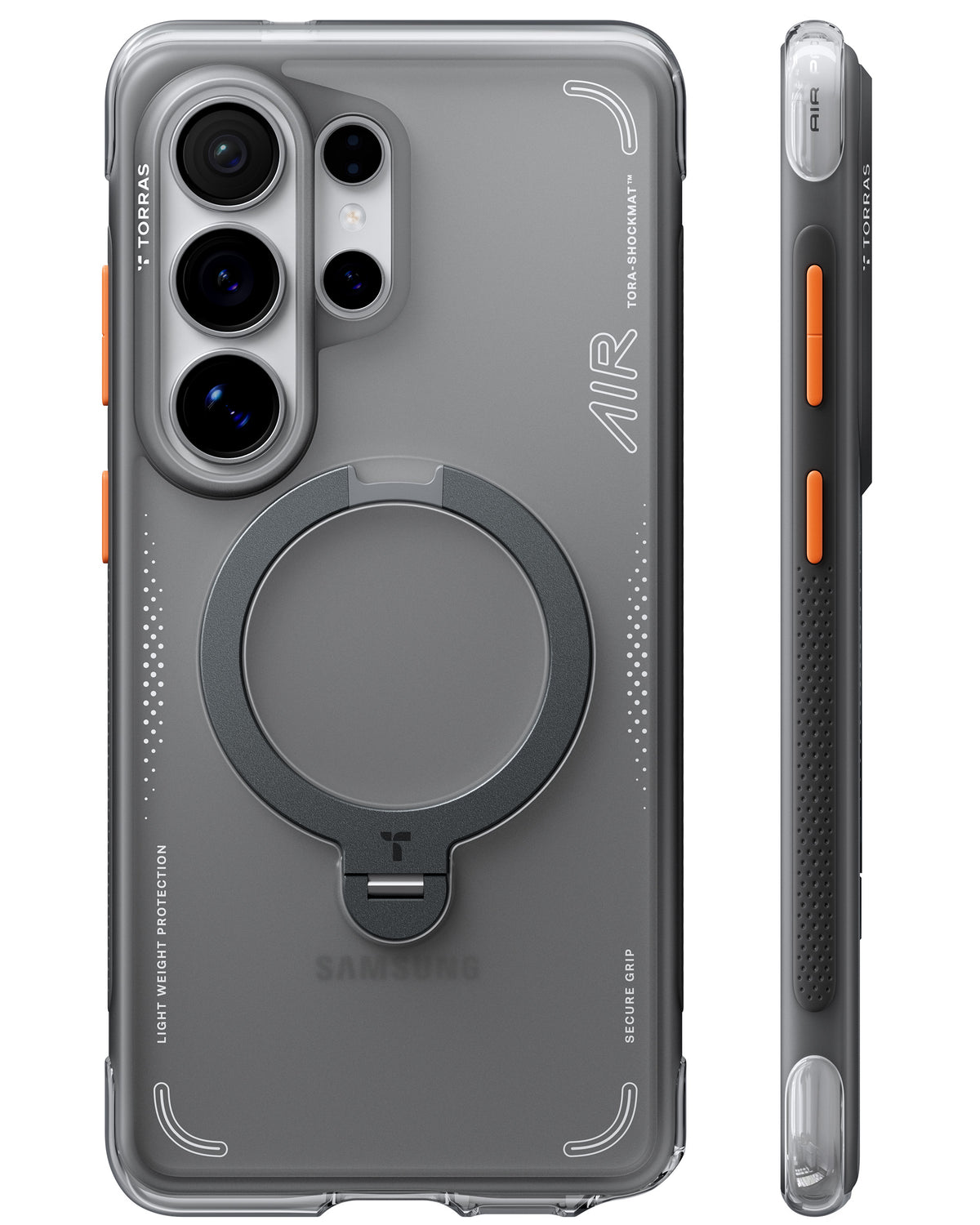 Torras Samsung Galaxy S26 Ultra Cover Ostand Q3 Air Shadow Black