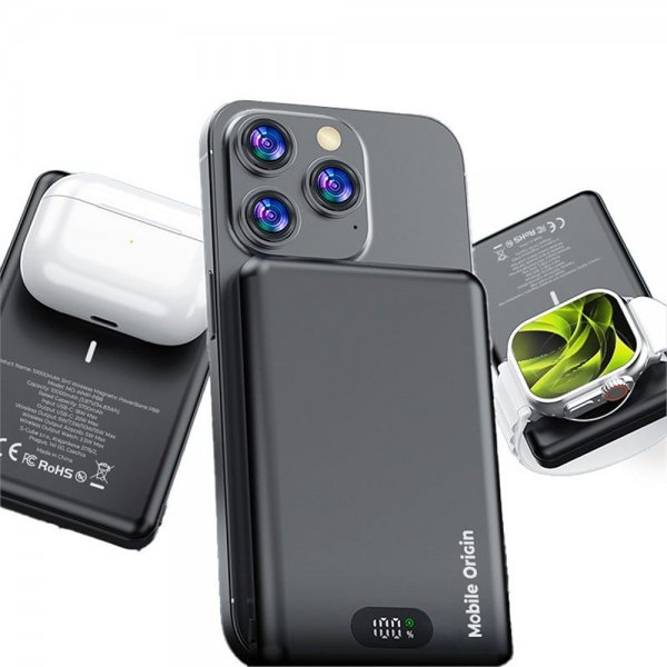 Mobile Origin 3-i-1 Powerbank 10.000 mAh MagSafe