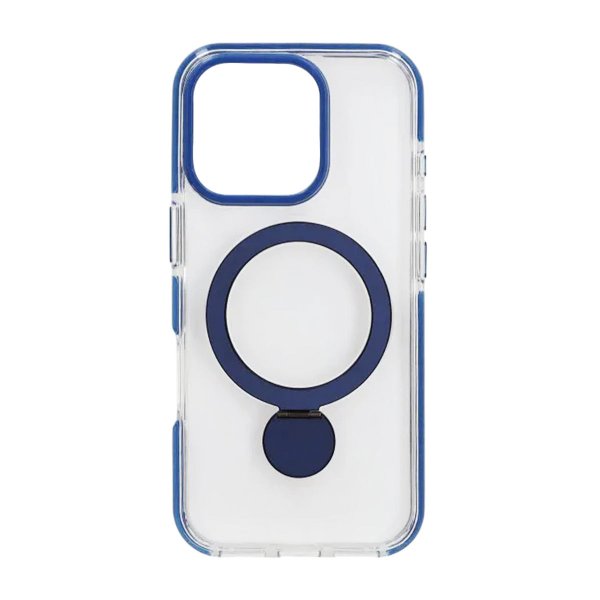 iPhone 16 Pro Cover Ringstativ MagSafe Blå