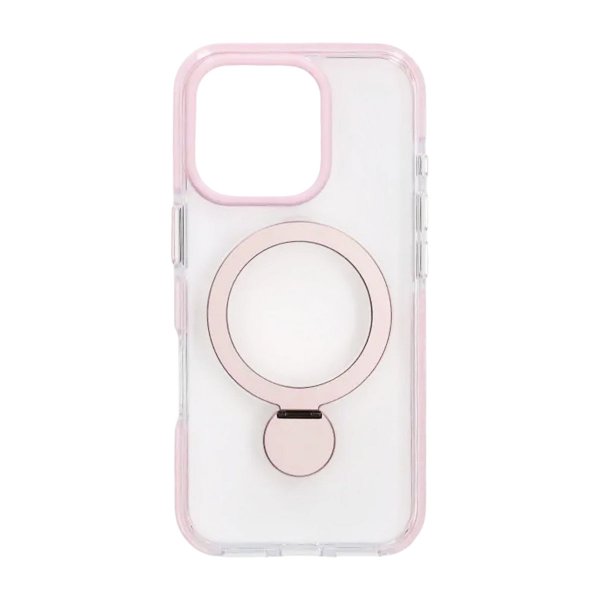 iPhone 16 Pro Cover Ringstander MagSafe Rosa