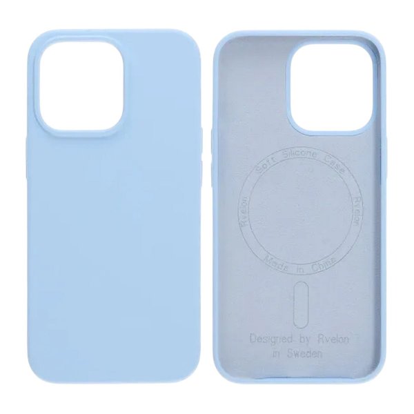 Rvelon iPhone 13 Pro Silikonecover MagSafe Blå
