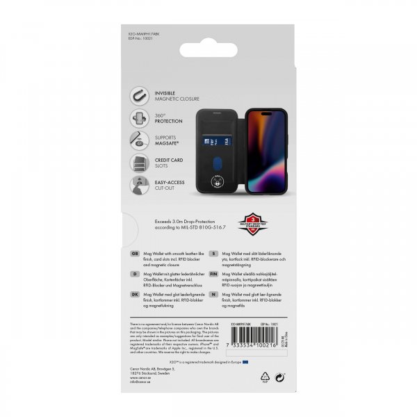 X2O iPhone Air Cover Mag Wallet Sort