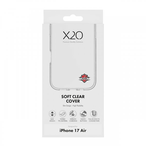 X2O iPhone Air Cover Soft Clear Transparent