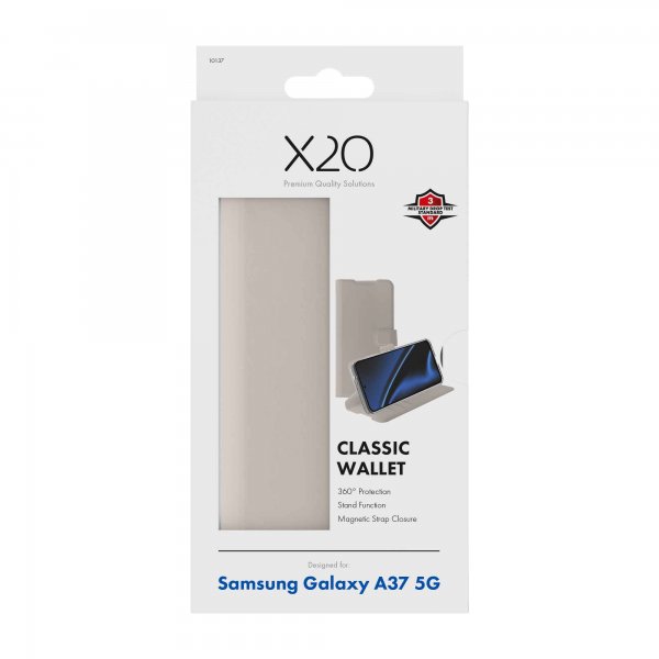 X2O Samsung Galaxy A37 Classic Wallet Cover Greige