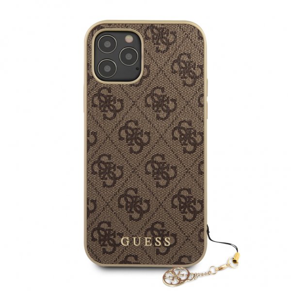Guess iPhone 12/iPhone 12 Pro Cover 4G Charms Brun