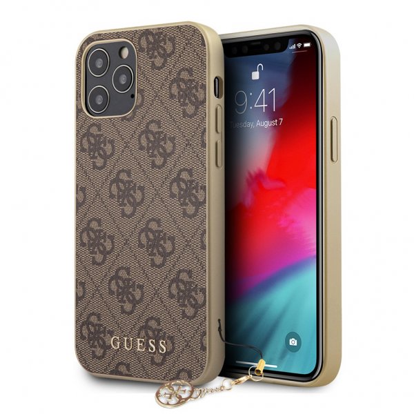 Guess iPhone 12 Pro Max Cover 4G Charms Brun