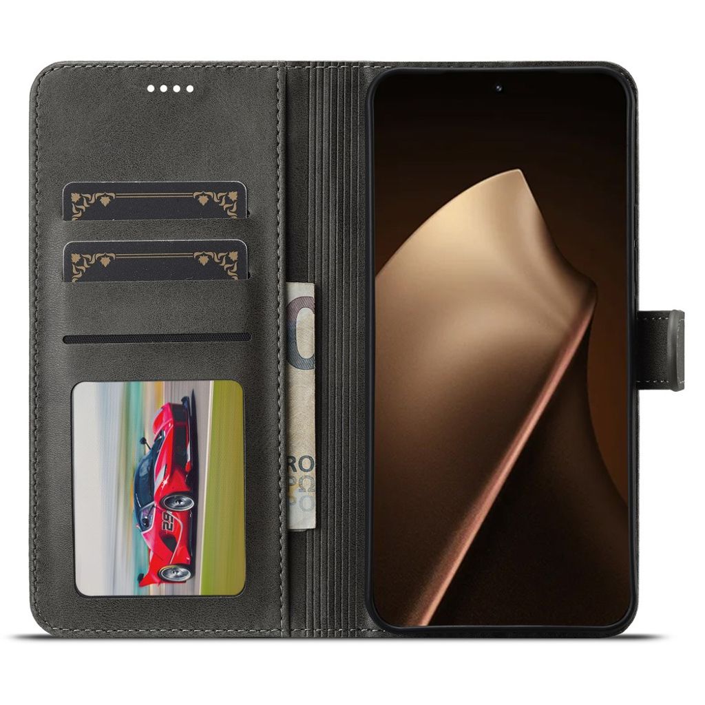 Lc.Imeeke Xiaomi 17T Etui med Kortholder Stativfunktion Grå