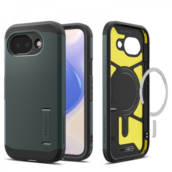 Spigen Google Pixel 10a Cover Tough Armor MagFit Abyss Green