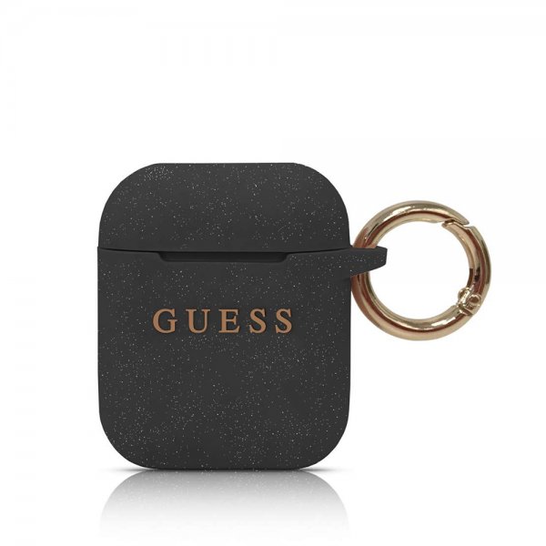 Guess AirPods (1/2) Etui med Logo Sort