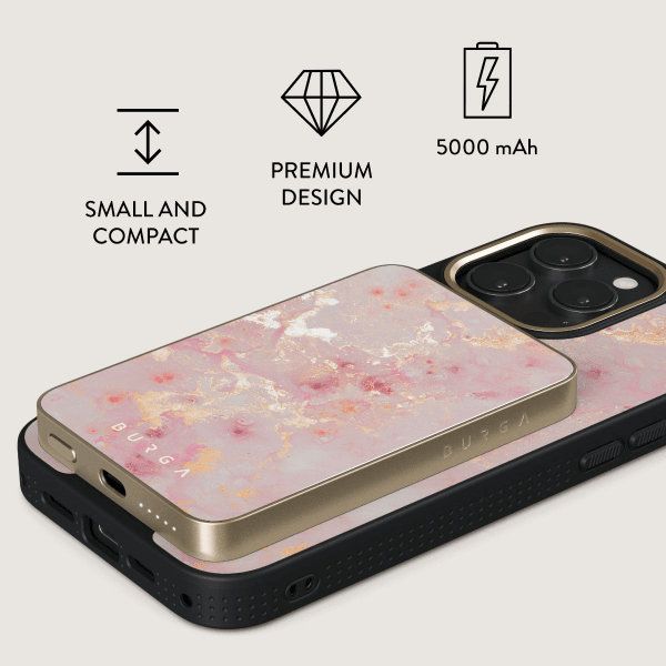 Burga Powerbank MagSafe 5000 mAh Golden Coral Guld