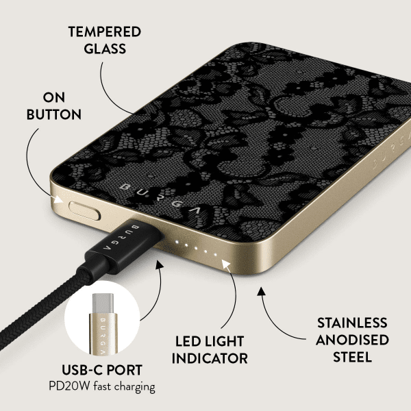 Burga Powerbank MagSafe 5000 mAh Magnetisk Guld