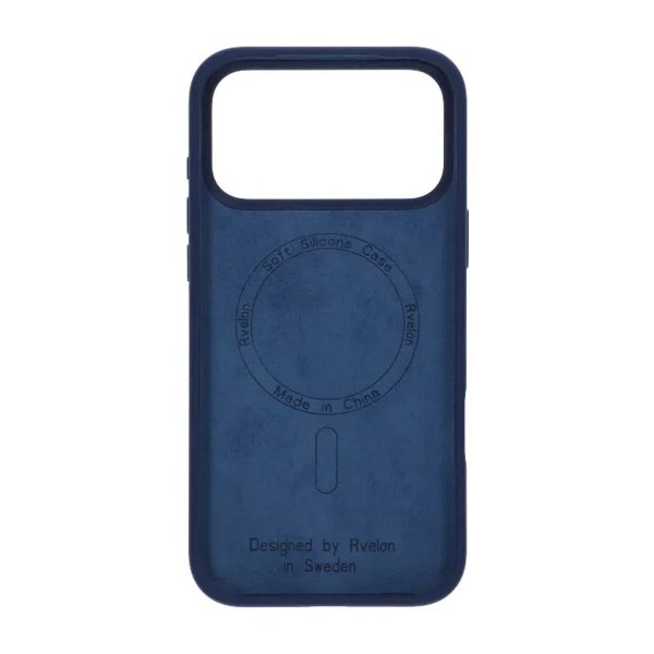 Rvelon iPhone 17 Pro Cover Silikone MagSafe Mørkeblå