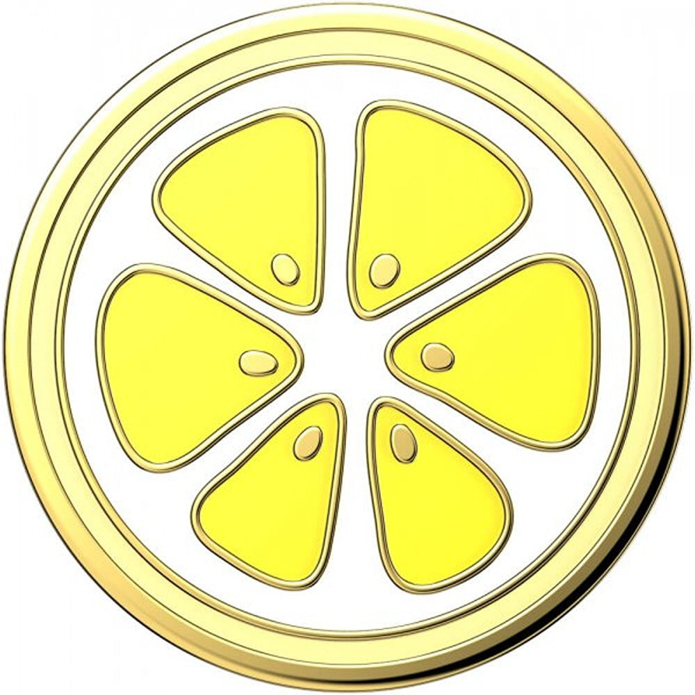 Popsockets PopGrip Enamel Citron Skive Gul
