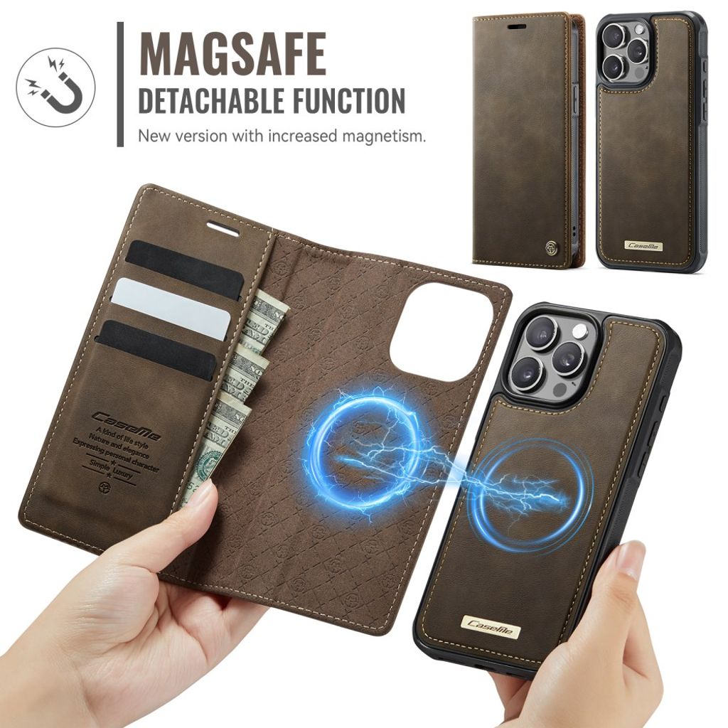 CaseMe iPhone 13 Pro Etui C49 Series Brun