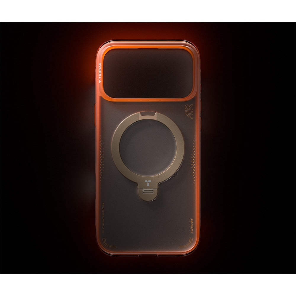 Torras iPhone 17 Pro Max Cover Ostand Q3 Air Energy Orange