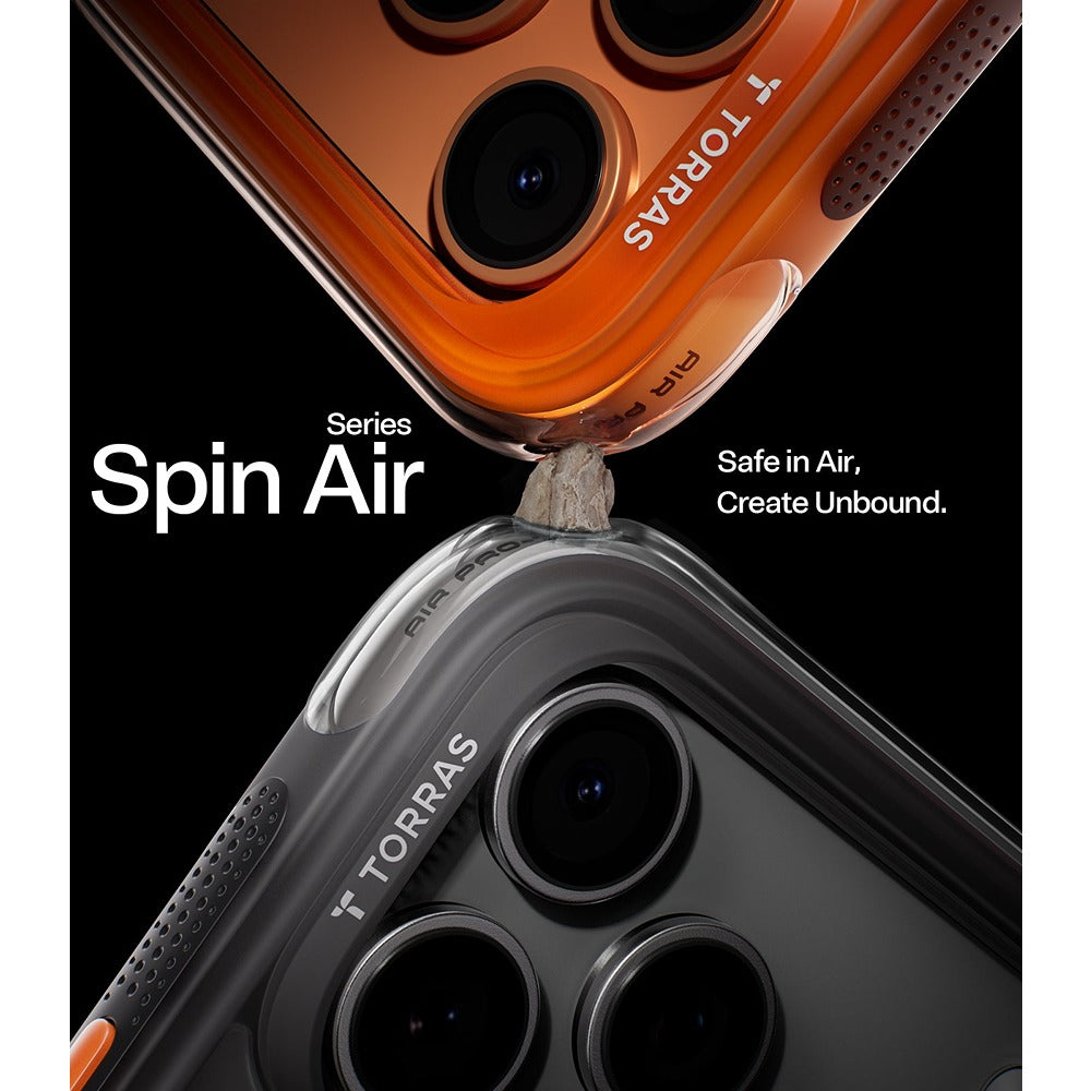 Torras iPhone 17 Pro Cover Ostand Q3 Air Shadow Black