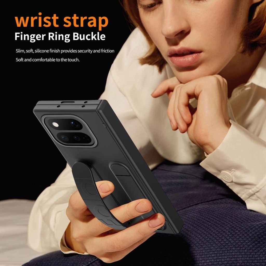 Google Pixel 11 Pro Fold Cover med Stativ & Håndgreb Sort