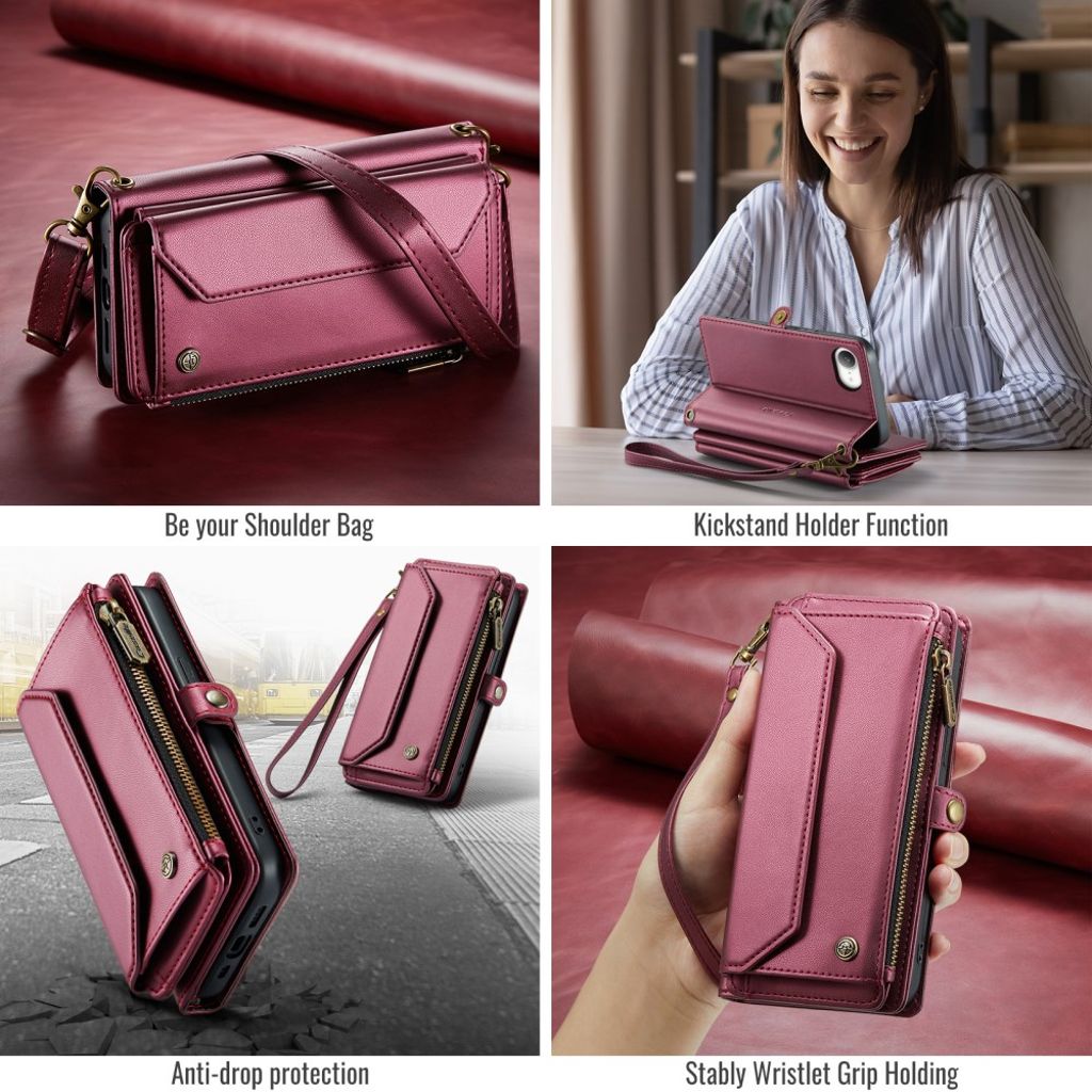 CaseMe iPhone 16e/iPhone 17e Etui C36 Series Rød