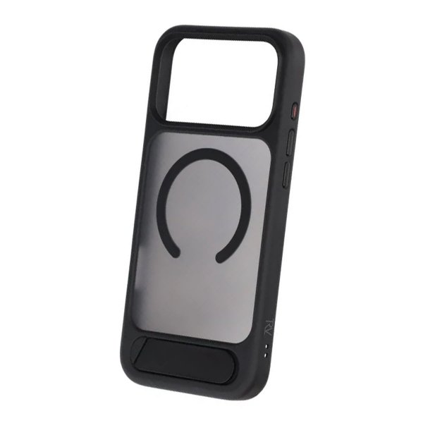 Rvelon iPhone 17 Pro Cover med Stativ MagSafe Sort