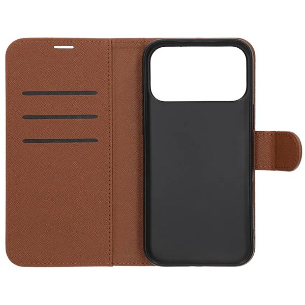 iPhone 17 Pro Max Cover med Kortlomme Standerfunktion Brun