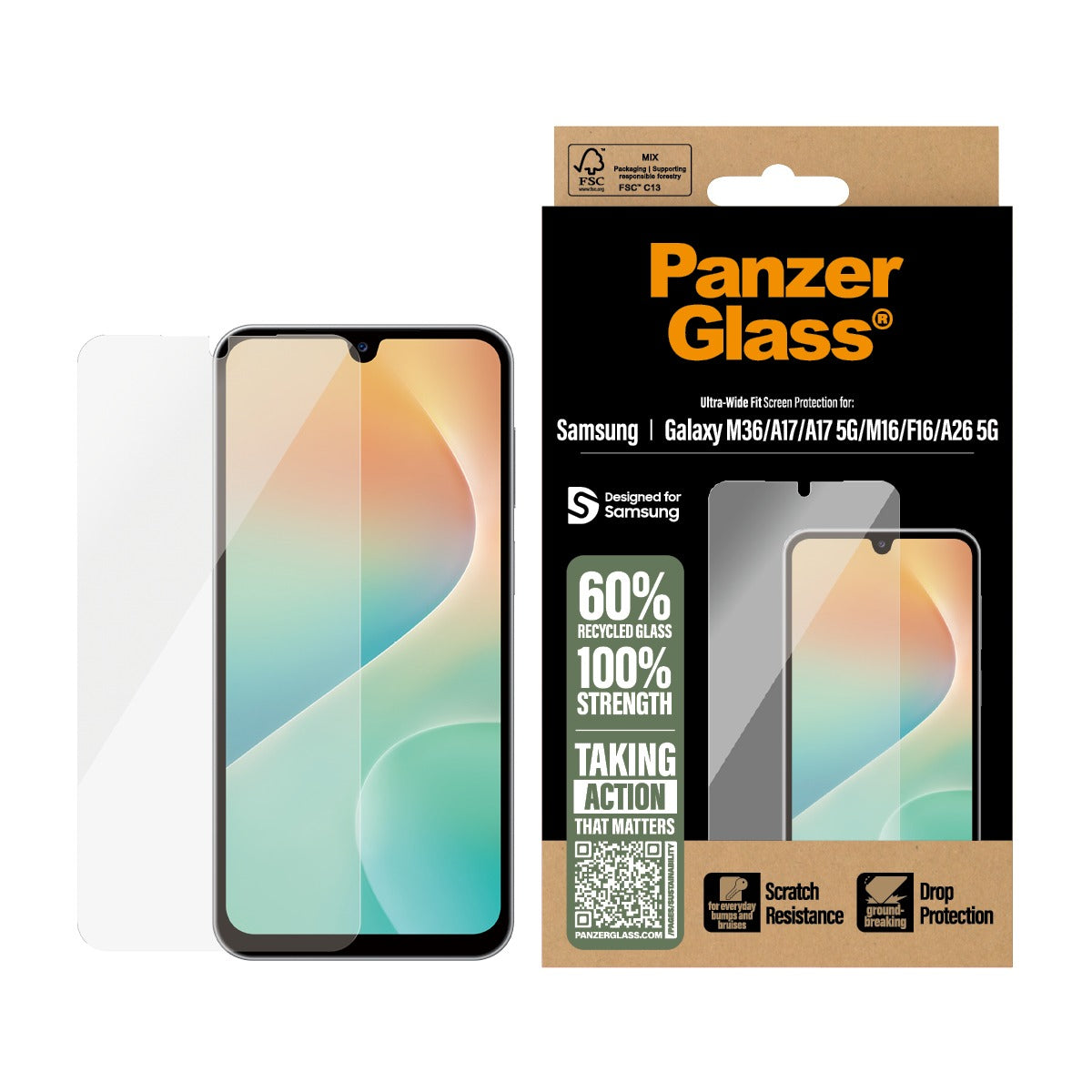 PanzerGlass Samsung Galaxy A17/A26 Skærmbeskytter Ultra-Wide Fit