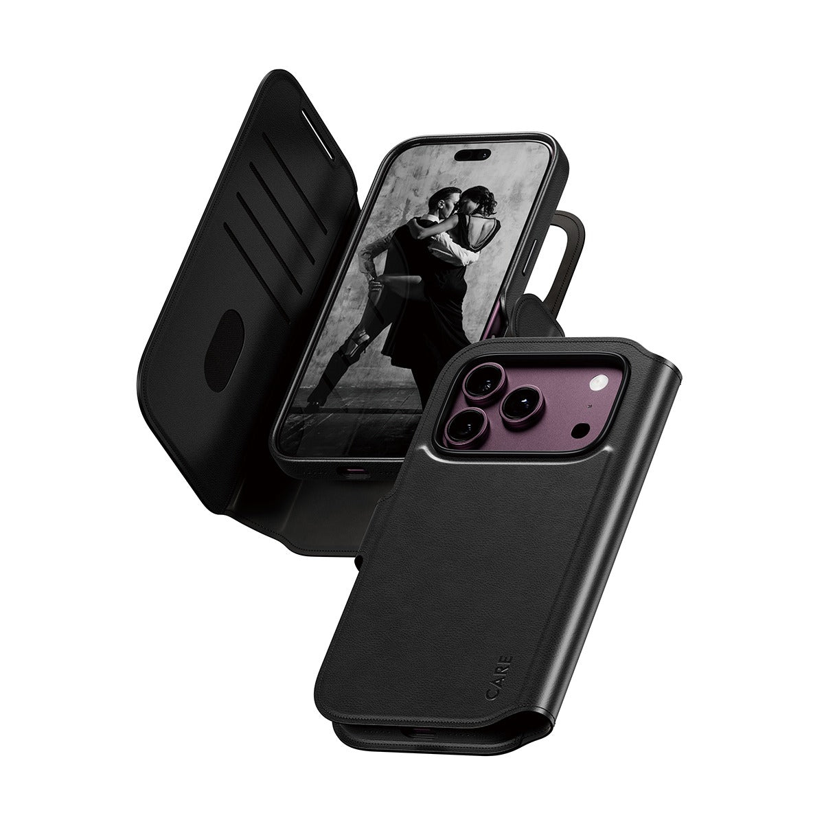 CARE by PanzerGlass iPhone 17 Pro/iPhone 18 Pro Etui Tango Wallet MagSafe Sort