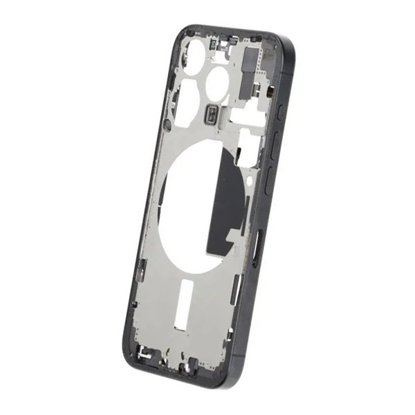 Mellemramme med smådele til iPhone 15 Pro - Sort Titan OEM