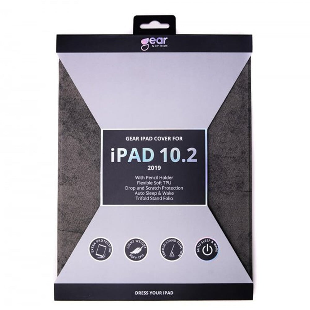 Gear iPad 10.2 (gen 7/8/9) Cover Trifold Stand Folio Grå