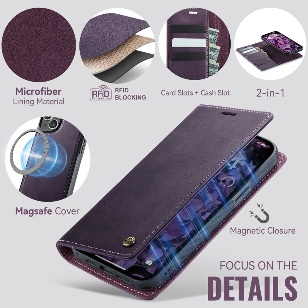 CaseMe iPhone 13 Etui C49 Series Lilla