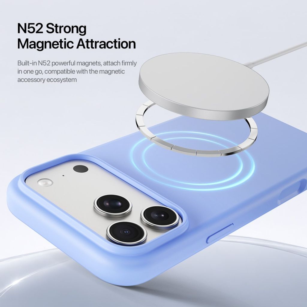 Dux Ducis iPhone 17 Pro/iPhone 18 Pro Cover Piel Series MagSafe Blå