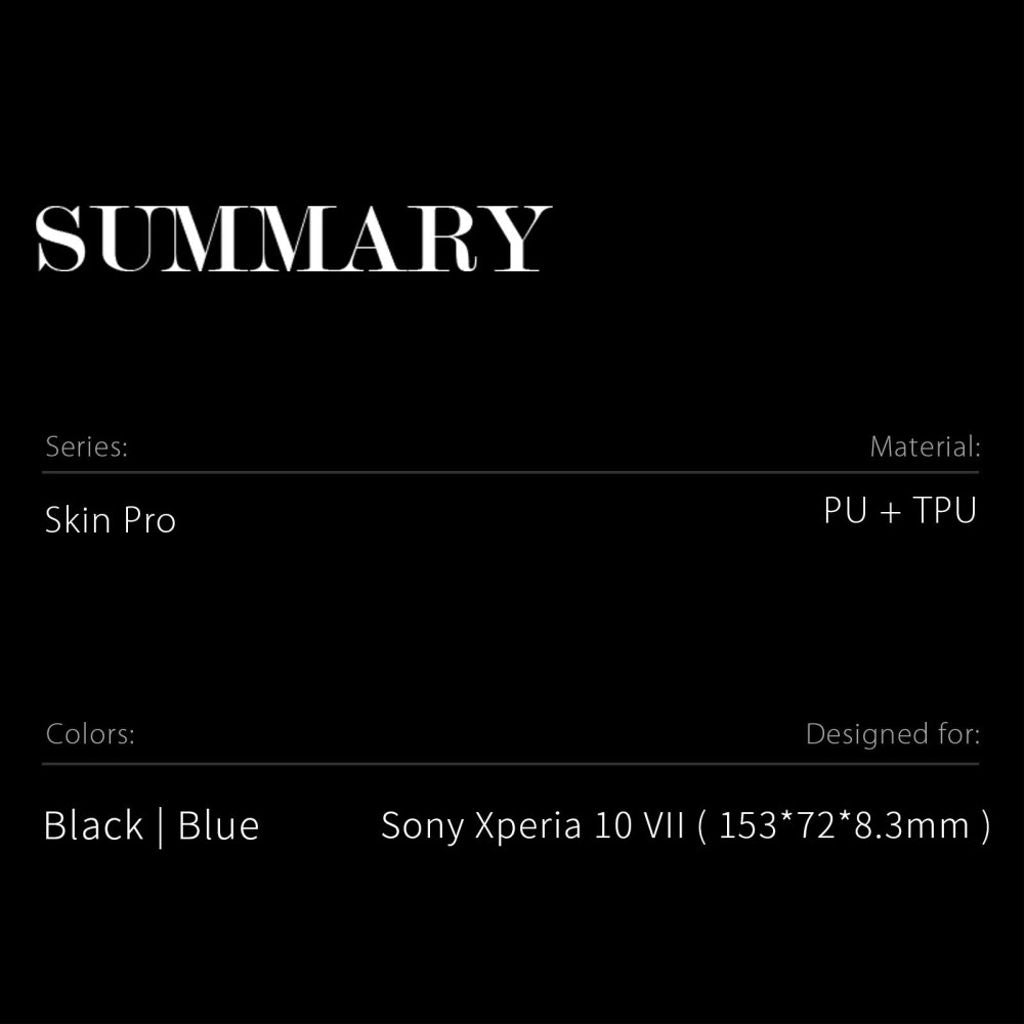 Dux Ducis Sony Xperia 10 VII Etui Skin Pro Series Sort