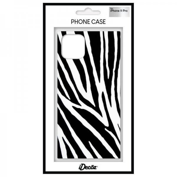 iDecoz iPhone 11 Pro Cover Square Case Zebra