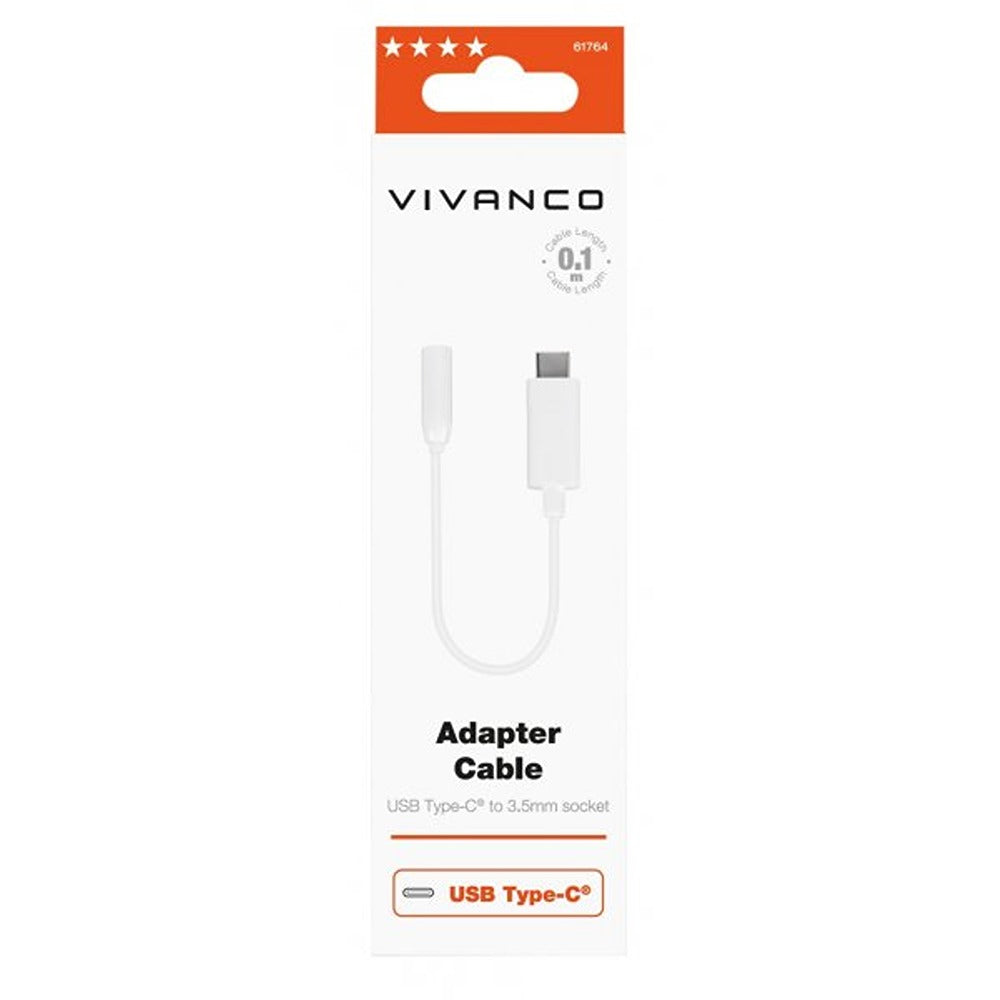 Vivanco Adapter USB Type-C til 3.5mm Hvid