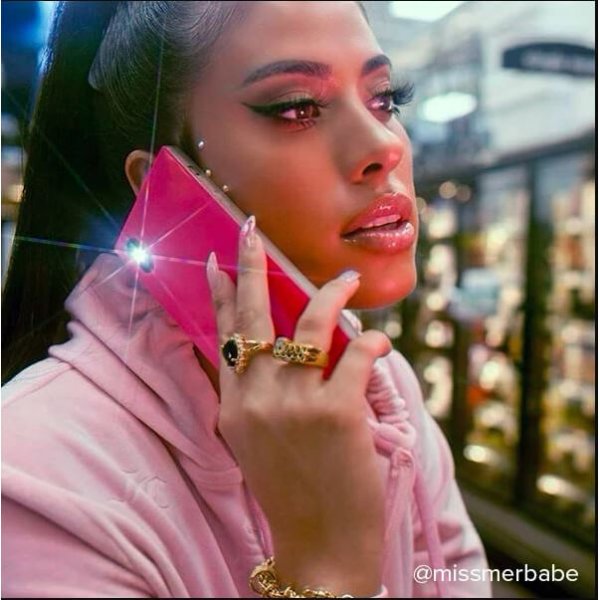 iDecoz iPhone Xr Cover Square Case Neon Pink