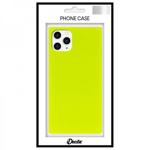 iDecoz iPhone 11 Pro Cover Square Case Neon Gul