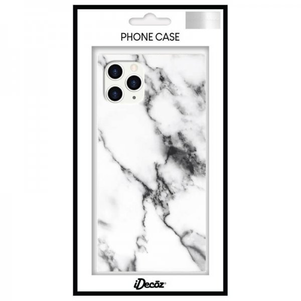 iDecoz iPhone 11 Pro Cover Square Case Marmor Hvid