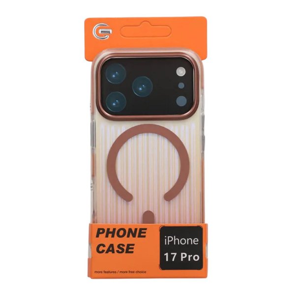 iPhone 17 Pro Cover Bølget MagSafe Rosegold